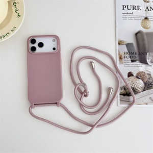 Étui de téléphone en silicone avec cordon tour de cou et bandoulière pour iPhone 17 16 Pro Max 17Air - Product Image 4