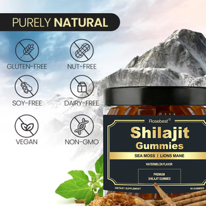 Rosebest Custom 1500mg Pure Organic Himalayan Organic Shilajit Lions Mane and Sea Moss Gummies Candy Supplement with Ashwagandha - Product Image 5