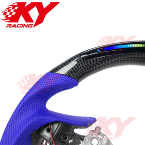 Volante Deportivo Personalizado de Fibra de Carbono Real, Perforado/Cuero de Ante, Estilo Racing para Lexus LC500 LC500h ES RX GS NX IS250 IS300 - Product Image 2