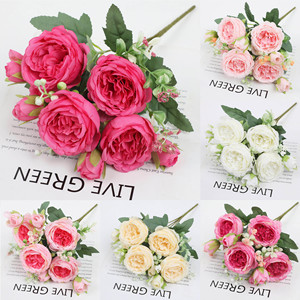 Wholesale Bouquet Artificial Peony Silk Flower Wedding Bridal Bouquet Home Interior Decor Ornaments - Product Image 3