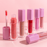FAIRY LG45 Tubes de brillant à lèvres végétaliens hydratants et waterproof avec paillettes, personnalisables, vente en gros, en vrac, emballage de base pour marque privée