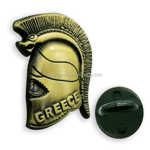Porte-clés personnalisé en laiton moulé sous pression, casque corinthien grec vintage 3D, hibou Athéna antique, souvenir de Grèce, vente en gros - Product Image 5