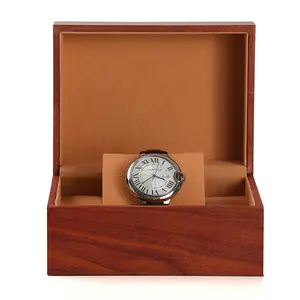 Fabrik Großhandel individuelles Logo bedruckte hölzerne Armbanduhrbox Einzelauflage-Vorführbox für Rolex