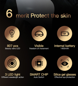 Masque facial LED à lumière rouge pour le soin de la beauté du visage, nettoyage en profondeur sans fil NIR, nouveau modèle <span class=keywords><strong>2026</strong></span> - Product Image 4