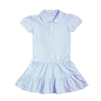 Gran oferta, vestidos de verano estilo Polo para niñas pequeñas, manga corta de algodón, ropa para niños, niñas