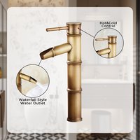 Robinet de salle de bain classique antique à montage sur plancher, monotrou, en laiton chromé, certifié CE, garantie 3 ans, avec valve en céramique pour lavabo simple