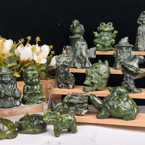 Vente en gros d'objets artisanaux en cristal naturel, styles variés, statue en jade Xiuyan, sculpture en cristal, énergie pour la décoration de la maison, ornement, cadeau - Product Image 5