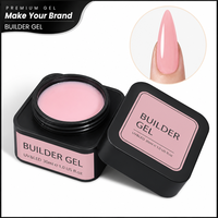 Gel de construction semi-permanent UV 100 ml personnalisé avec logo, sans HEMA ni TPO, pour extension d'ongles, marque privée