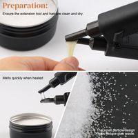 Poudre de kératine 50g Modèle 03.12 pour extensions capillaires pré-collées, fusion à chaud, adhérence par fusion, pointes K/I/U/V, re-collage (pot)