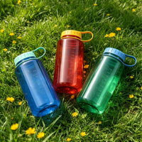 Nouvelle bouteille d'eau tendance en Tritan transparent, écologique, 32 oz, personnalisable, à large ouverture, pour le sport et les voyages