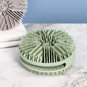 Guanto a due lati Design morbido in <span class=keywords><strong>Silicone</strong></span> spazzolino da doccia per il lavaggio del corpo bagno esfoliante Scrubber per il massaggio della pelle per bambini adulti - Product Image 3