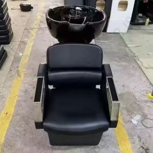 Fauteuil de spa et de barbier de luxe moderne, inclinable, avec bac à shampoing, assemblage portable pour salon de beauté, lit - Vente en gros - Product Image 3