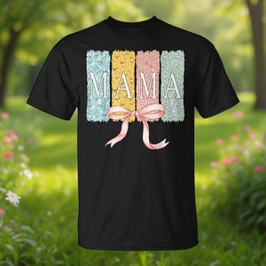 Camiseta para mamá con diseño floral y lazo rosa para regalo del Día de la Madre - Product Image 3