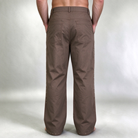 Celana Panjang Pria Model Kaki Lebar Warna Coklat dengan Rivet Stud, Kancing Depan, Lubang Sabuk, Pakaian Kerja, Gaya Carpenter, Punk, Streetwear, OEM, ODM, Custom
