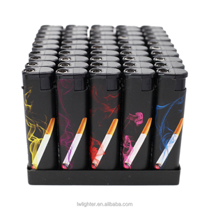 Factory 80mm Custom Print Black Electronic Portable <strong>Wind</strong> <strong>Proof</strong> <strong>Lighter</strong> Anti <strong>Wind</strong> <strong>Lighter</strong> - Product Image 1