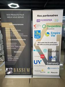 Espositore a Goccia Economico, Banner Pubblicitario Avvolgibile, Stand in Alluminio Retrattile Portatile per Uso Interno/Esterno - Product Image 5