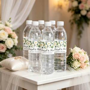 Etiquetas para Botellas de Agua, Etiquetas Adhesivas Personalizadas con Nombre y Fecha para Recepción de Boda, Compromiso, Aniversario, Fiesta - Product Image 2