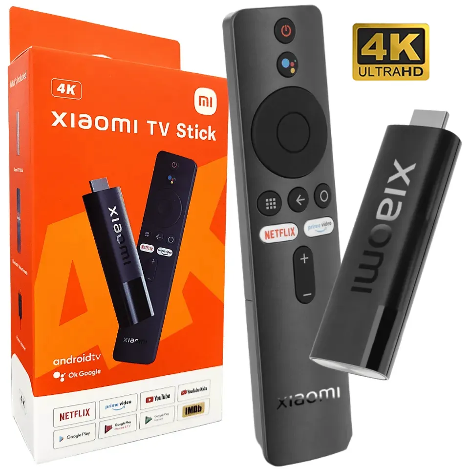 Stik Tv Xiaomi Mi, tongkat kotak Tv Android 4k, stik Tv Xiaomi dengan Google Assistant