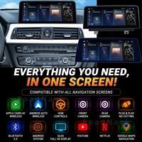 Système de navigation double HD Android 13 RoadNavi pour BMW Série 3 et 4 F30 F36 2013-2018, lecteur multimédia vidéo, CarPlay sans fil, GPS