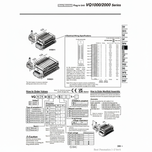Électrovanne pneumatique SMC VQ2C01-51 pièces pneumatiques - Product Image 1