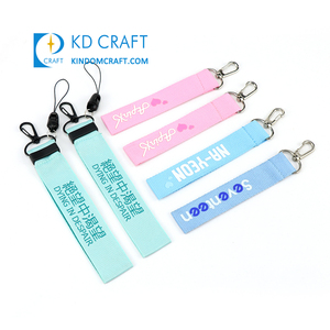 Dây Đeo Cổ Tay Nylon Đầy Màu Sắc Vòng Tay Màu Hồng Ngắn Dây Buộc Keychain Thiết Kế Tùy Chỉnh Thương Hiệu <span class=keywords><strong>Key</strong></span> Chain Chủ Wallet Dây Đeo Cổ Tay - Product Image 2