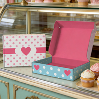 Boîtes d'emballage en papier personnalisées avec logo, écologiques, de qualité alimentaire, imprimées, pliables, pour gâteaux, biscuits, pain, pâtisseries, beignets, macarons
