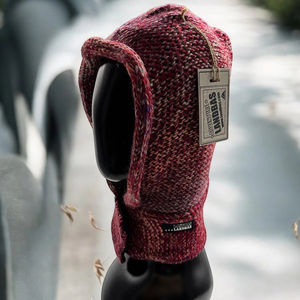 Quality Guarantee Casual Style Two-Way <b>Scarf</b> 56-58Cm Knit Beanie Cap with Plain Knit & Cable Pattern Acrylic & <b>Wool</b> for Winter - Product Image 1