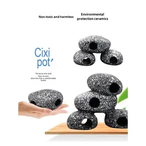 Pierre paysagère irrégulière en argile rouge pour aquarium, cachette pour cichlidés et crevettes, pour aquariums courts et aquariums de type 'Trois Lacs' égyptien - Product Image 5