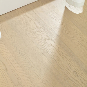 Parquet contrecollé en chêne blanc certifié ISO9001, qualité AB, étanche, brossé, à clipser, trois couches, 15 mm, pour bureaux - Product Image 5