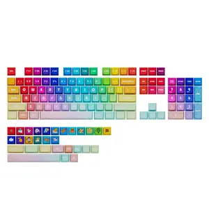 XDA profilo personalizzato gradiente arcobaleno colorato tema animale marino cappello chiave meccanico materiale PBT Set per tastiera