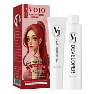 <span class=keywords><strong>VOJO</strong></span>, Venta al por Mayor, Éxito de Ventas en el Sudeste Asiático, Crema de Coloración Capilar Herbal, 100ml*2, Múltiples Tonos de Moda, Color Duradero para Salón - Product Image 1