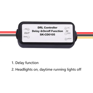 Controlador LED DRL para Coche, Arnés de Relé para Luces Diurnas Automáticas, Regulador de Intensidad, Encendido/Apagado, Controlador de Luces Antiniebla Estroboscópicas SK-CD0103 - Product Image 1