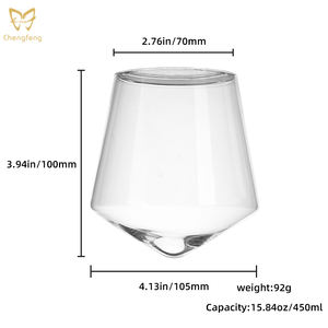 Vaso de barra personalizado de 450mL, vaso de whisky, Base rodante, copa de vino para beber Bourbon, cócteles, coñac - Product Image 6