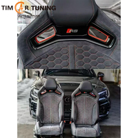 Kit de coussins de siège sport style RS GT amélioré et housses de course en cuir personnalisées de luxe pour Audi A3 A4 A5 A6 A7 2017-2024 pour transformation en RS