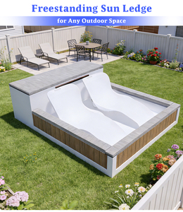 สระว่ายน้ำแบบตั้งพื้นสั่งทำพิเศษจากโรงงาน พร้อมน้ำตกและระบบกรองน้ำร้อน สำหรับรีสอร์ทบนดาดฟ้า โฮมสเตย์ ติดตั้งง่าย - Product Image 3