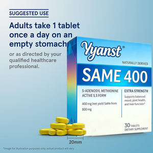 Comprimés de S-Adénosylméthionine de haute qualité OEM/ODM, boisson naturelle, équilibre de l'humeur, soutien des articulations et fonction hépatique - Product Image 5
