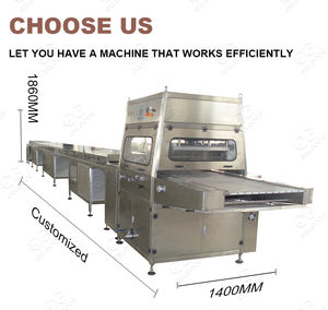 מכונת ציפוי שוקולד לאגוזים, בוטנים ושקדים, מאושרת CE, לייצור חטיפי אנרגיה, קו אריזה וציפוי שוקולד - Product Image 2