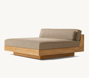 Cape Town-Sofá tumbona modular <span class=keywords><strong>de</strong></span> madera <span class=keywords><strong>de</strong></span> teca, tumbona seccional en L, para exteriores, diseño minimalista tapizado, muebles <span class=keywords><strong>de</strong></span> jardín - Product Image 4