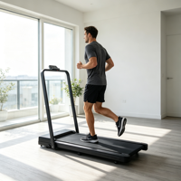 Tapis de marche pliable en promotion – Personnalisable pour la maison et le bureau – Machine portable pour la marche et la course