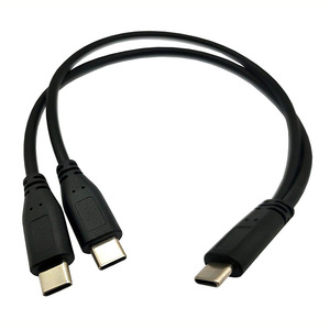 2 in 1 <b>USB</b> C <b>Cable</b> <b>USB</b> Type C to Dual <b>USB</b> Type C Splitter Y Assembly <b>Cable</b> - Product Image 1