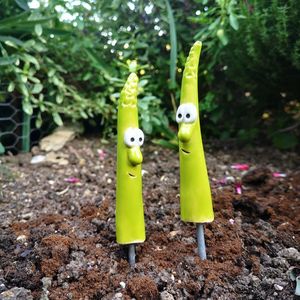 Enjeux de <span class=keywords><strong>jardin</strong></span> artisanaux en résine transfrontalière Asperges Légumes et signes Enjeux de plantes pour la décoration de la maison Signes de jardinage - Product Image 5