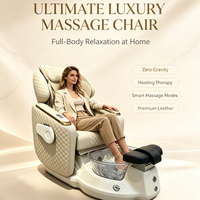 Fauteuil de pédicure électrique de luxe commercial avec revêtement en PU matelassé, fonction massage des pieds et bassin à remous amovible