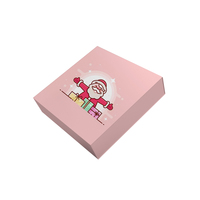 HENGXING Vente en gros Boîte cadeau magnétique Boîte d'emballage cadeau de Noël Boîtes personnalisées Emballage Carton rigide rose