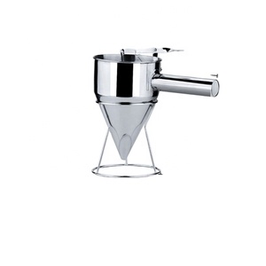 Dispensador de Masa para Panqueques de Acero Inoxidable con Soporte, Embudo de Pistón para Repostería - Product Image 4