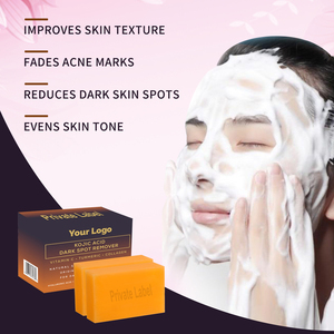 Sapone acido Kojic Private Label con rete di spugna africana sbiancante originale curcuma e acido kojico sapone per rimozione macchie scure - Product Image 5