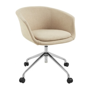 เก้าอี้สำนักงานหุ้มผ้าสไตล์นอร์ดิกสุดหรู เก้าอี้พักผ่อนสำหรับโรงแรม เก้าอี้พักผ่อนสำหรับธนาคาร ร้านกาแฟ พร้อมขาอะลูมิเนียมอัลลอย - Product Image 3