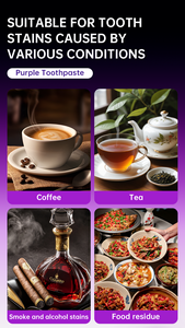 Hiệu quả làm trắng răng với màu tím Corrector chăm sóc răng miệng kem đánh răng cho loại bỏ vết nhãn hiệu riêng cho sử dụng hàng ngày - Product Image 4