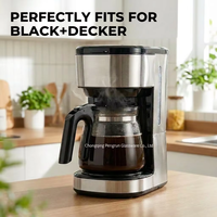 Carafe à café en verre borosilicate résistant à la chaleur de qualité supérieure, pot à café, carafe de remplacement pour Black+Decker 12 tasses, prix promotionnel