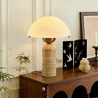 Lampe de table LED en marbre de style nordique, commande tactile, design moderne en forme de dôme, AC, pour la maison, la chambre, le salon, le bureau, la lecture, décoration minimaliste