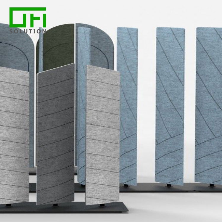 Лидер продаж, оптовая продажа, пылезащитная акустическая панель из 100% полиэстера, Современная акустическая офисная перегородка